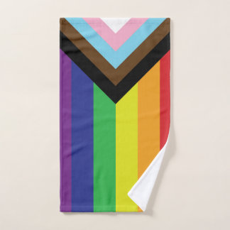 プログレッシブLGBTQIA国旗 ハンドタオル