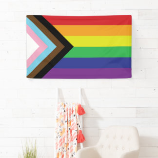 プログレッシブLGBTQIA国旗 横断幕