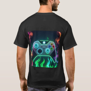 プロゲーマーならこのネオン・コントローラーTシャツで決まり! Tシャツ