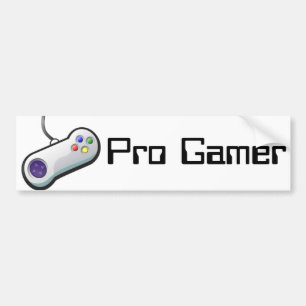 プロゲーマー、ビデオゲームのコントローラー バンパーステッカー