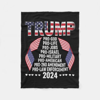 プロゴッドプロライフProジョブズプロイスラエルPro軍隊 フリースブランケット