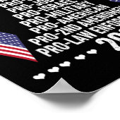 プロゴッドプロライフProジョブズプロイスラエルPro軍隊 ポスター (角)