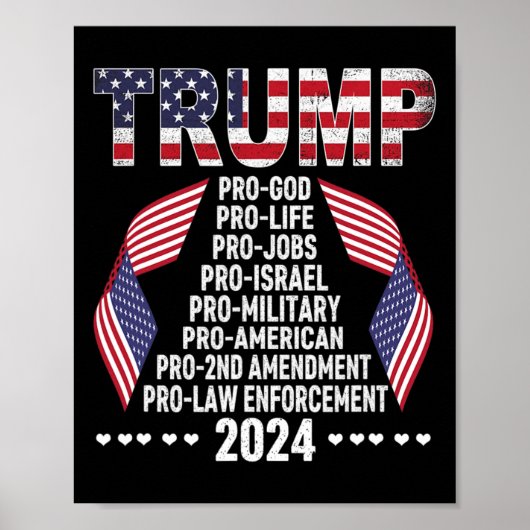 プロゴッドプロライフProジョブズプロイスラエルPro軍隊 ポスター (正面)