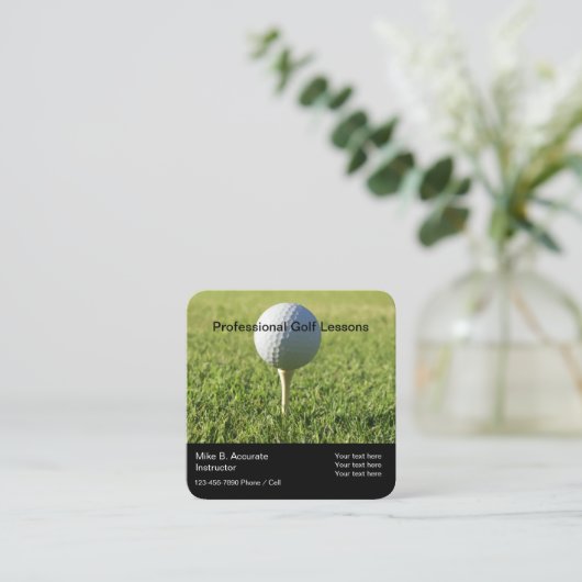 プロゴルフのレッスン スクエア名刺 (スタンド正面)