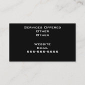 プロゴルファーの名刺 名刺 (裏面)