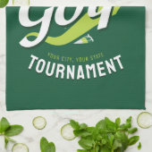 プロゴルファーNAMEゴルフトロフィー大会ゴルフ キッチンタオル (折り畳み)