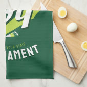 プロゴルファーNAMEゴルフトロフィー大会ゴルフ キッチンタオル (四つ折り)