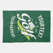 プロゴルファーNAMEゴルフトロフィー大会ゴルフ キッチンタオル (横)