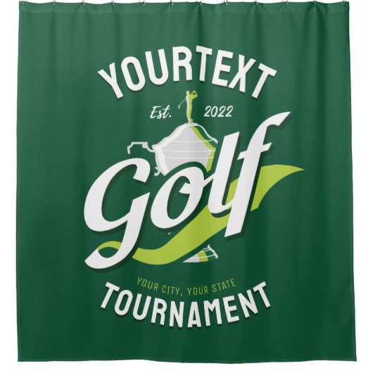 プロゴルファーNAMEゴルフトロフィー大会ゴルフ シャワーカーテン (正面)