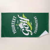 プロゴルファーNAMEゴルフトロフィー大会ゴルフ ビーチタオル (正面)