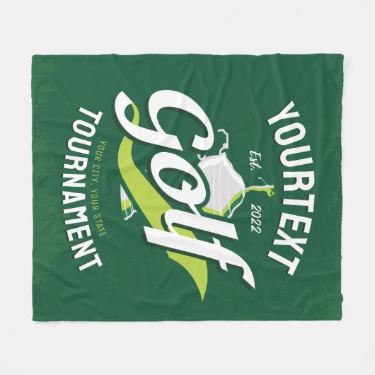 プロゴルファーNAMEゴルフトロフィー大会ゴルフ フリースブランケット (正面(横))