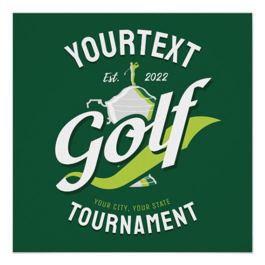 プロゴルファーNAMEゴルフトロフィー大会ゴルフ ポスター (正面)