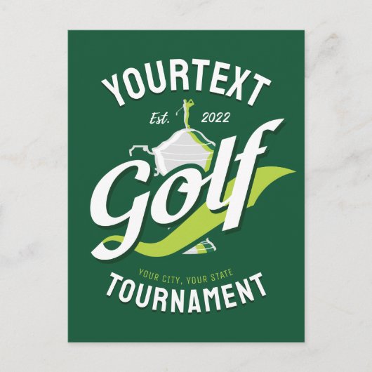 プロゴルファーNAMEゴルフトロフィー大会ゴルフ ポストカード (正面)