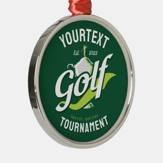 プロゴルファーNAMEゴルフトロフィー大会ゴルフ メタルオーナメント (右)