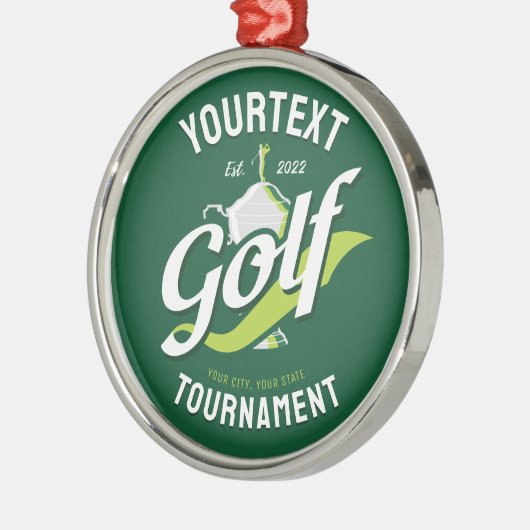 プロゴルファーNAMEゴルフトロフィー大会ゴルフ メタルオーナメント (左)