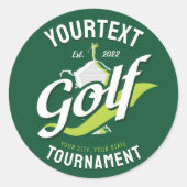 プロゴルファーNAMEゴルフトロフィー大会ゴルフ ラウンドシール (正面)