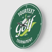 プロゴルファーNAMEゴルフトロフィー大会ゴルフ ラージ壁時計 (傾斜)