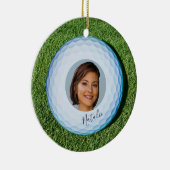 プロゴルフフォトサイン入りゴルフボールクリスマス セラミックオーナメント (右)