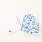 プロシお洒落アンブルー水彩曲線ノートブック ノートブック (内部)