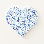 プロシお洒落アンブルー水彩曲線ノートブック ノートブック (裏面)