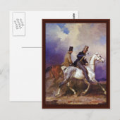 プロシアのウィルヘルム王子の乗馬 ポストカード (正面/裏面)