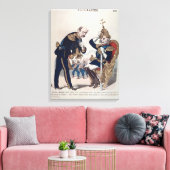プロシアのカイザー・ウィルヘルムの戯画 キャンバスプリント (インサイチュ (リビング))