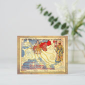 プロシアのヴィンテージWWIの地図ポスター ポストカード (スタンド正面)