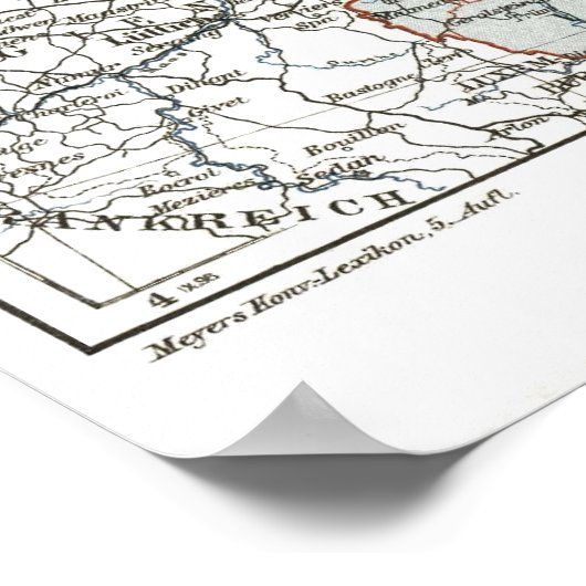 プロシアの地図 ポスター (角)