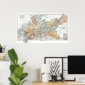 プロシアの地図 ポスター (ホームオフィス)