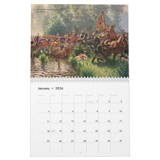 プロシアの栄光 カレンダー (1月 2026)