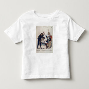 プロシアのKaiserウィルヘルムの風刺漫画 トドラーTシャツ