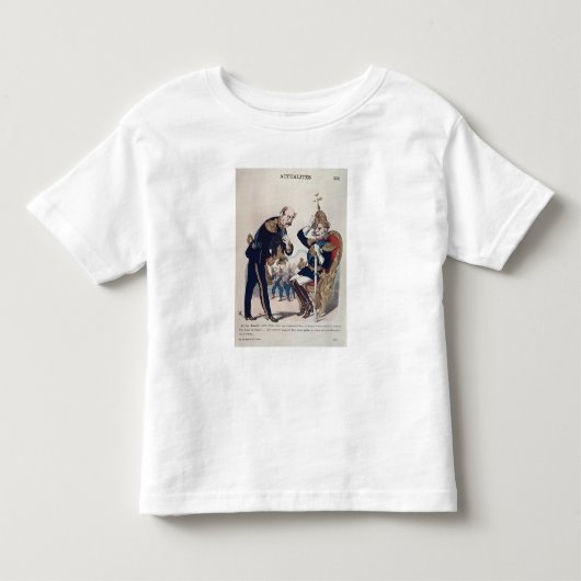 プロシアのKaiserウィルヘルムの風刺漫画 トドラーTシャツ (正面)