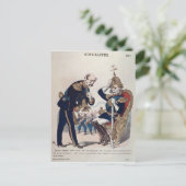 プロシアのKaiserウィルヘルムの風刺漫画 ポストカード (スタンド正面)