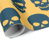 プロシアンブルーオンイエロースカル ラッピングペーパー (ロールコーナー)