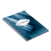 プロシアンブルーパーソナライズされた抽象芸術 ノートブック (右側)