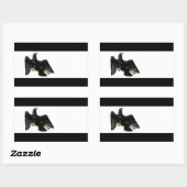 プロシア国旗の無料州 長方形シール (シート)