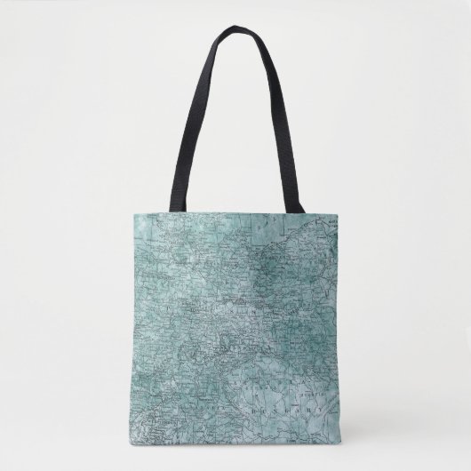 プロシア東欧旅行ギフトのヴィンテージ地図 トートバッグ (正面)