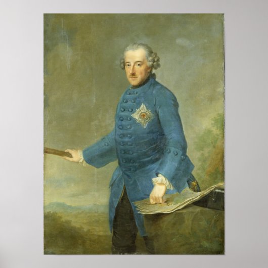 プロシア素晴らしのフレデリックII, c.1770 ポスター (正面)