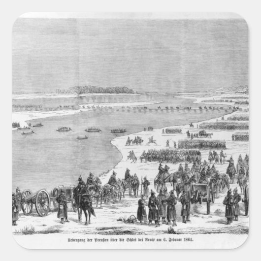 プロシア軍はアルニスでシャレイを横断した スクエアシール (正面)