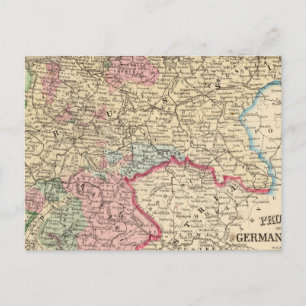 プロシア,ドイツの州ズの地図by Mitchell ポストカード