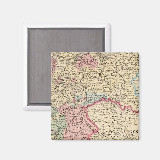 プロシア,ドイツの州ズの地図by Mitchell マグネット (正面/裏面)