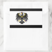 プロシア*国旗のシール 長方形シール (バッグ)