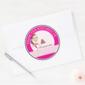 プロシェフケーキデコーカスタムラーベーキング用ラベル ラウンドシール (封筒)