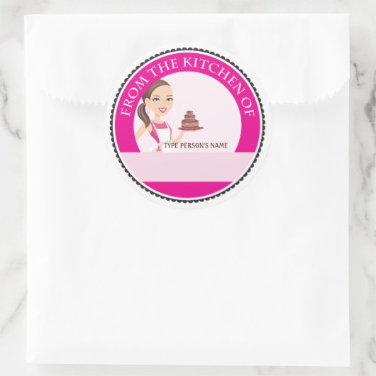 プロシェフケーキデコーカスタムラーベーキング用ラベル ラウンドシール (バッグ)