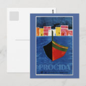 プロシダナポリItaly retro vintage travel ad ポストカード (正面/裏面)