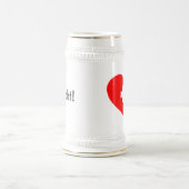 プロシット!スイス国旗を持つ飲みスタイン ビールジョッキ (中央)