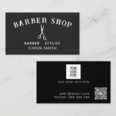 プロシンプル理容師白ハサミ 名刺 (正面/裏面)