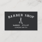 プロシンプル理容師白ハサミ 名刺 (正面)