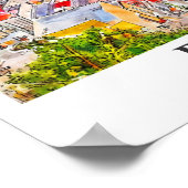 プロシーダイタリア旅行水の色のスケッチ手描き ポスター (角)