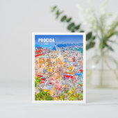 プロシーダイタリア有名な旅行水の色のスケッチ ポストカード (スタンド正面)